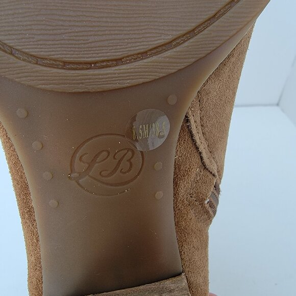 Lucky Brand Women's Suede Latonya Zip up buckle detail Heel Ankle Boots Size 8.5 - Picture 11 of 12